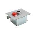 Exterior Flush Mount Keyswitch w/ Changeable Core Cylinder and Stop Button - MMTC 1KFSX-CC (Keyswitches)