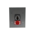 Exterior Flush Mount Keyswitch w/ Changeable Core Cylinder and Stop Button - MMTC 1KFSX-CC (Keyswitches)