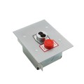 Exterior Flush Mount Keyswitch w/ Changeable Core Cylinder and Stop Button - MMTC 1KFSX-CC (Keyswitches)