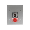 Exterior Flush Mount Keyswitch S-Type w/ Large Format Cylinder and Stop Button