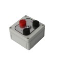 Three Button Exterior Surface Mounted Corrosive Resistant Open-Close-Stop Control Station with Lockout (NEMA 4X - 4 amp @250V AC) - MMTC-3B4XL
