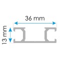 Bircher 17/16" (36 mm) Aluminum Mounting Profile (Sold Per Foot)