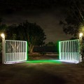 GateArms+ Swing Gate Safety Light Kit - Includes 90 Degree Flange Track, LED, 20' Wiring Harness, Power Supply (10 ft.)