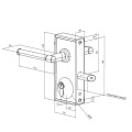 AES Gatemaster Standard Superlock for 40-60mm Gates, Traditional Handle Style - BLD4060T