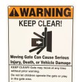 Gate Opener Warning Sign - Aluminum Gate Warning Sign - 8.5" X 11" Automatic Gate Warning Sign