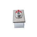 Flush Mount One Button Keyswitch with Best Core Cylinder (NEMA 1 - 15 amp @ 125/250V AC) Stainless Steel - MMTC HBFS-BC