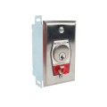 Flush Mount Open-Close Keyswitch with Changeable Core Cylinder
