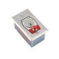 One Button Flush Mount Keyswitch with Stop - MMTC HBFS