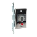Flush Mount One Button Open-Close Keyswitch with Best Core Mortise Cylinder (NEMA 1 - 15 amp @ 125/250V AC) - MMTC HBFST-BC (Keyswitches)