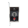 Flush Mount One Button Open-Close Keyswitch with Best Core Mortise Cylinder (NEMA 1 - 15 amp @ 125/250V AC) - MMTC HBFST-BC (Keyswitches)