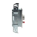 Flush Mount One Button Open-Close Keyswitch with Best Core Mortise Cylinder (NEMA 1 - 15 amp @ 125/250V AC) - MMTC HBFST-BC (Keyswitches)