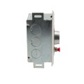 Flush Mount Keyswitch with Changeable Core Cylinder and Stop Button (NEMA 1 - 15 amp @ 125/250V AC) - MMTC HBFSX-CC