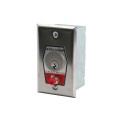 One Button Exterior Flush Mount Keyswitch with Stop Button - MMTC HBFSX
