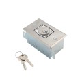 Flush Mount Keyswitch with Changeable Core Cylinder (NEMA 1 - 15 amp @ 125/250V AC) - MMTC HBFX-CC