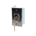 Flush Mount Keyswitch with Changeable Core Cylinder (NEMA 1 - 15 amp @ 125/250V AC) - MMTC HBFX-CC
