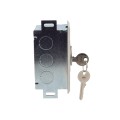 Flush Mount Keyswitch with Changeable Core Cylinder (NEMA 1 - 15 amp @ 125/250V AC) - MMTC HBFX-CC
