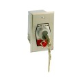 Flush Mount Keyswitch with Best Core Cylinder and Stop Button (NEMA 1 - 15 amp @ 125/250V AC) - MMTC HBFSX-BC
