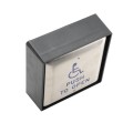 ADA 4" Square Exit Handicap Logo Push to Open Button - Stainless Steel - Surface Mount ABS Box (Default)