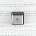 ADA 4" Square Exit Handicap Logo Push to Open Button - Stainless Steel - Surface Mount ABS Box (Default)
