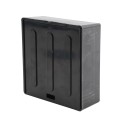 ADA 4" Square Exit Handicap Logo Push to Open Button - Stainless Steel - Surface Mount ABS Box (Default)
