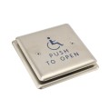 ADA Compliant BEA 4.5" Square Push Plate Kit 433 MHz Wireless (2 Plates, 2 Transmitters, 1 Receiver) - PUSH-PLATE-45S-433
