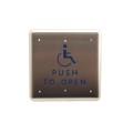 ADA Compliant BEA 4.75" Square Push Plate Kit 433 MHz Wireless (2 Plates, 2 Transmitters, 1 Receiver) - PUSH-PLATE-475S-433