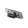 ADA Square 2" x 4" Narrow Exit Handicap Logo Pust to Open Button - Stainless Steel - Surface Mount ABS Box (Default)