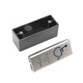 ADA Square 2" x 4" Narrow Exit Handicap Logo Pust to Open Button - Stainless Steel - Surface Mount ABS Box (Default)