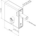 AES Gatemaster 50mm (2") Weld-In Deadlock (Keyed Alike) 