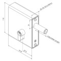 AES Gatemaster Weld-In Keyed Deadlock, 30mm Case Width - SWD1630