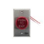 BEA 2" Delayed Action Jamb "Push to Exit" Button (Text Only, Red) - 10ACPBDA2