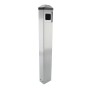 BEA 4ft Bollard for 4.5" Round or 4.75" Square Push Plates (Silver) - 10BOLLARDSLV