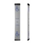ADA Compliant BEA 36" Vertical All-Active Push to Open Push Plate (Text & Accessibility Logo, 900 MHz) - 10LPR36-900
