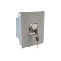 Flush Mount Keyswitch with Changeable Mortise Core Cylinder (NEMA 1 - 15 amp @ 125/250V AC) - MMTC 1KF-CC