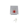 Exterior Flush Mount Keyswitch with Mortise Cylinder and Stop Button - MMTC 1KFSX