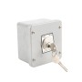 Surface Mount On-Off Keyswitch with Changeable Core Cylinder (20 amp @125V AC Or 15 amp @ 250V AC) - MMTC 1KXL-CC