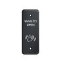 BEA MS31 Faceplate Magic Switch Jamb - "Push to Open" Text & Hand Wave Logo - Gray - 70-5828
