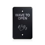 BEA MS31 Faceplate Magic Single Gang Switch - "Push to Open" Text & Hand Wave Logo - Black - 70-5833