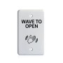 BEA MS31 Faceplate Magic Single Gang Switch - "Push to Open" Text & Hand Wave Logo - White - 70-5839