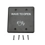 BEA MS31 Magic "Wave to Open" Double Gang Actuator Faceplate (Text & Logo, Black) - 70-5841
