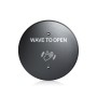 BEA 6" Round MS31 Faceplate Magic Switch - "Push to Open" Text & Hand Wave Logo - Gray - 70-5852