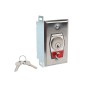 Flush Mount Open-Close Keyswitch with Changeable Core Cylinder (NEMA 1 - 15 amp @ 125/250V AC) - MMTC HBFS-CC
