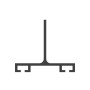 ME123-C1-2 Miller Edge ME123-C1 Mounting Channel T-shaped, rigid PVC 2ft