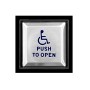 ADA Stainless Steel Push Plate with Square Surface Mount Box
