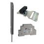 AES Tomalok Electric Drop Bolt (Anthracite Grey) - 150mm w/ 24v Din Rail Power Supply & Ground Stop