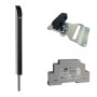 AES Tomalok Electric Drop Bolt (Black and Stainless) - 150mm With 24V Din Rail Power Supply and Ground Stop - TL-SB-150-KIT