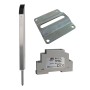AES Tomalok Electric Drop Bolt (Black & Stainless Steel) - 150mm w/ 24v Din Rail Power Supply & Ground Plate